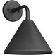 Axston 1 Light 12.4 inch Textured Black Outdoor Wall Sconce
